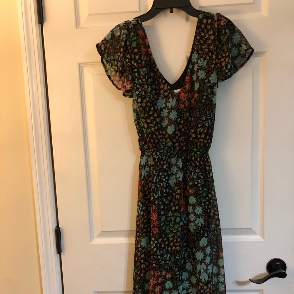 Black floral multi